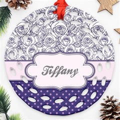 Pattern Purple 2 Ornament (round Filigree)