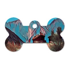 Modern Norway Painting Dog Tag Bone (one Side)