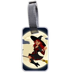 Witch Witchcraft Broomstick Broom Luggage Tags (two Sides)