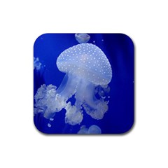Spotted Jellyfish Rubber Coaster (square) 
