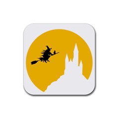 Castle Cat Evil Female Fictiona Rubber Coaster (square) 