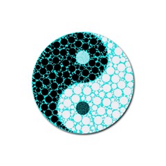 Yin Yang Eastern Asian Philosophy Rubber Coaster (round) 