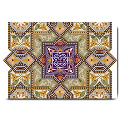 Vintage Drawing Ornament Large Doormat 