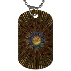 Fractal Golden Spiral Geometry Dog Tag (one Side)