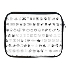 Vegan Vegetarian Icons Food Eat Apple Ipad 2/3/4 Zipper Cases