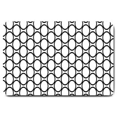 Black Pattern Halftone Wallpaper Large Doormat 