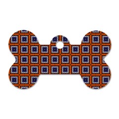 Tile Background Image Pattern Dog Tag Bone (one Side)