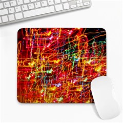 Random Colored Light Swirls Large Mousepads