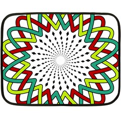 Round Star Colors Illusion Mandala Fleece Blanket (mini)