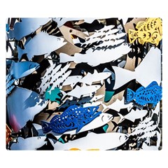 Art Fish Salmon Sydney Metal Double Sided Flano Blanket (small) 