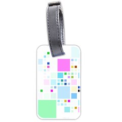 Square Colorful Pattern Geometric Luggage Tag (two Sides)