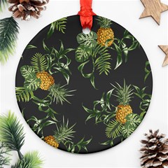Pineapples Pattern Round Ornament (two Sides)