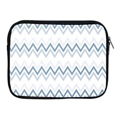 Chevrons Bleus/blanc Apple Ipad 2/3/4 Zipper Cases