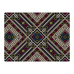 Zentangle Style Geometric Ornament Pattern Double Sided Flano Blanket (mini) 