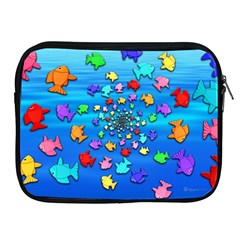 Fractal Art School Of Fishes Apple Ipad 2/3/4 Zipper Cases
