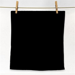 Plain Black Solid Color Face Towel