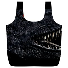 Trex Dinosaur Head Dark Poster Full Print Recycle Bag (xxxl)