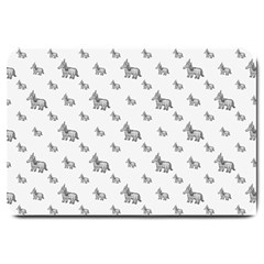 Grey Unicorn Sketchy Style Motif Drawing Pattern Large Doormat 