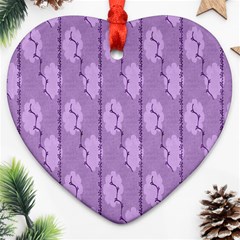 Flowers Heart Ornament (two Sides)