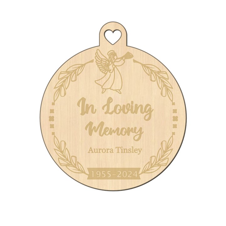 Personalized Memorial Wood Ornament