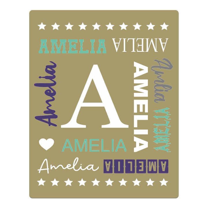 Personalized Name Two Sides Premium Plush Fleece Blanket (Large)