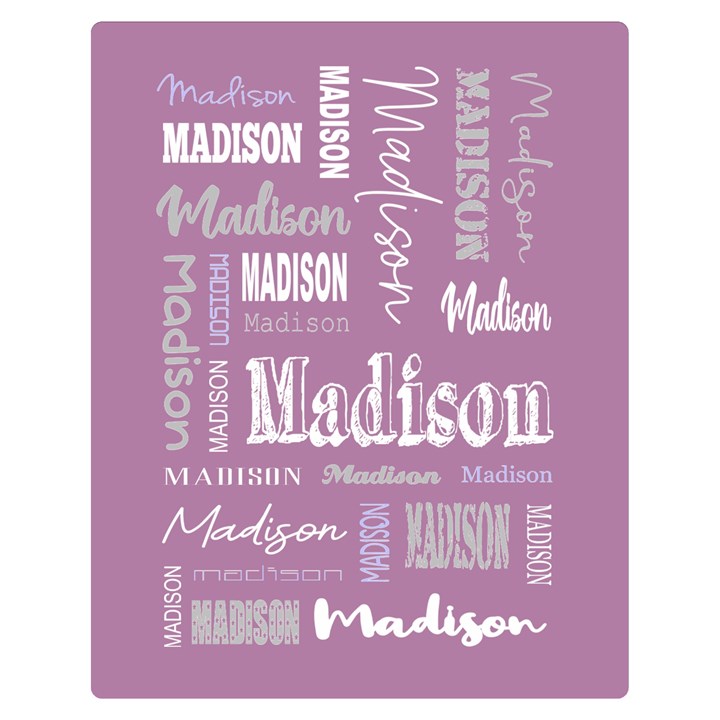 Personalized Name Gift Two Sides Premium Plush Fleece Blanket (Teen Size)