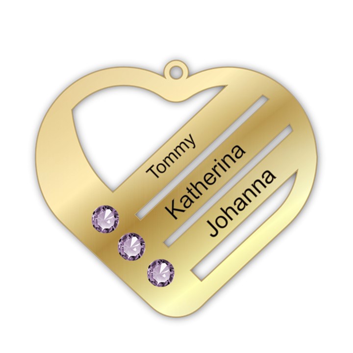 Personalized 3 Line Names Heart 925 Sterling Silver Pendant Necklace