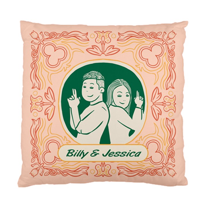 Personalized Name Couple Standard Cushion Case (One Side)