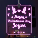 Personalized Lover Couple Valentine Day Name LED Acrylic Ornament Front