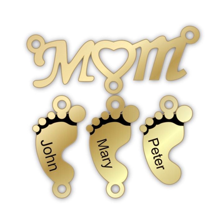 Personalized Birth Baby Mom Name 925 Sterling Silver Pendant Necklace