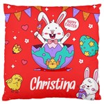 Personalized Easter Rabbit Name Large Cushion Case (One Side) Front