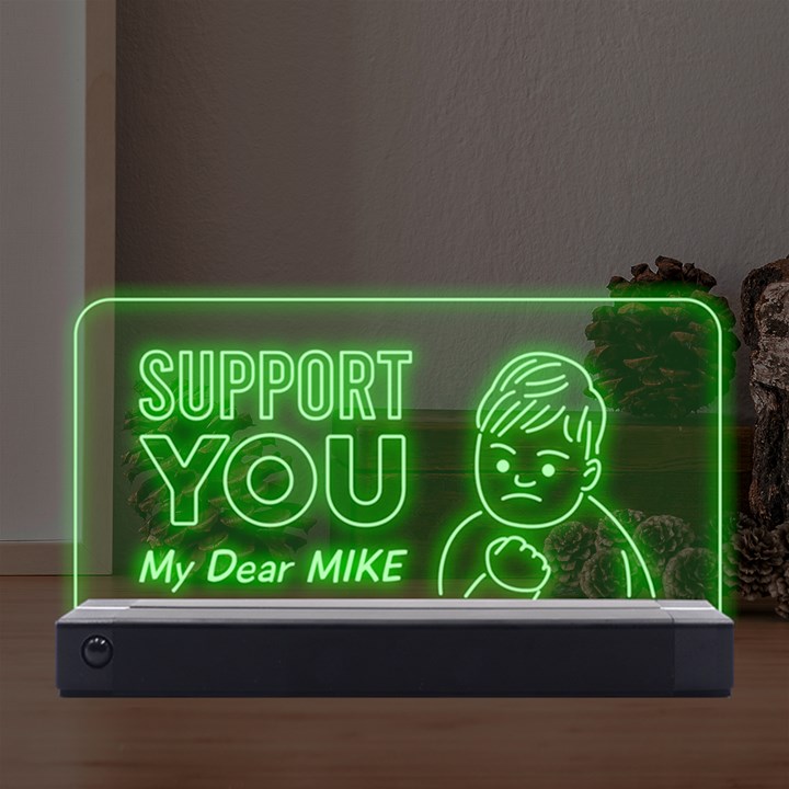 Support Baby Meme LED Acrylic Message Display