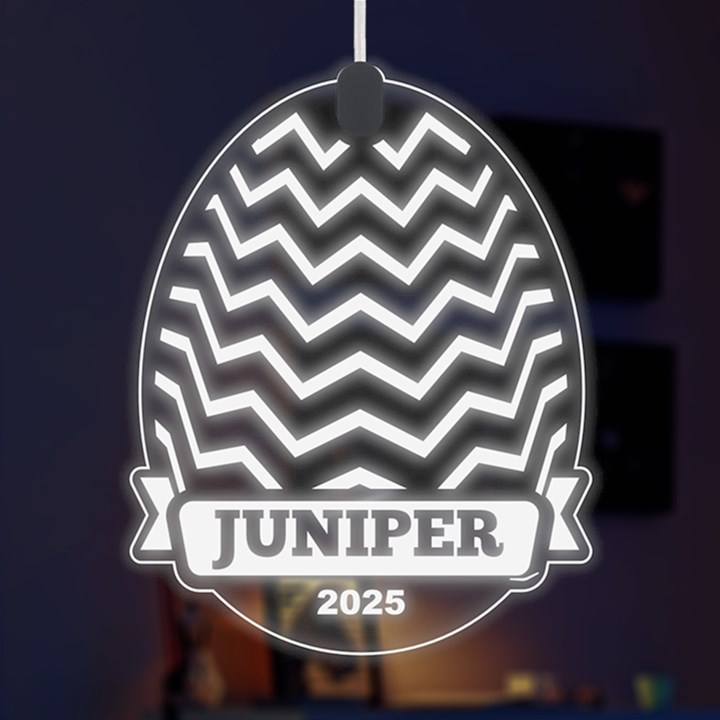Personalized Name Easter Pattern LED Acrylic Ornament