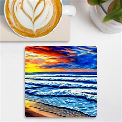 Sandy Beach Dreams Uv Print Square Tile Coaster 