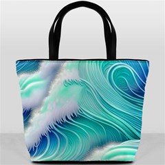 Stunning Pastel Blue Ocean Waves Bucket Bag