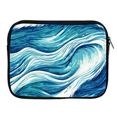 Abstract Blue Ocean Waves Apple Ipad 2/3/4 Zipper Cases