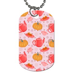 Pumpkin Tea Cup Pie Dessert Dog Tag (one Side)