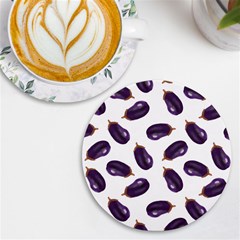 Eggplant Uv Print Round Tile Coaster