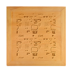 Monster-cool-seamless-pattern Wood Photo Frame Cube