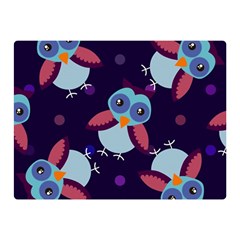 Owl-pattern-background Two Sides Premium Plush Fleece Blanket (mini)