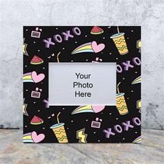 Cute-girl-things-seamless-background White Box Photo Frame 4  X 6 