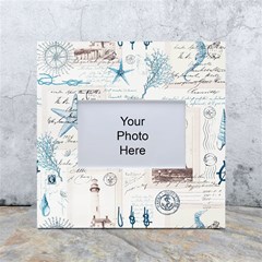 Nautical Lighthouse Vintage Postcard French Writing White Box Photo Frame 4  X 6 