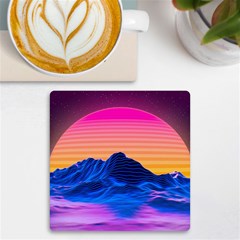 Sun Ultra Artistic 3d Illustration Sunset Uv Print Square Tile Coaster 