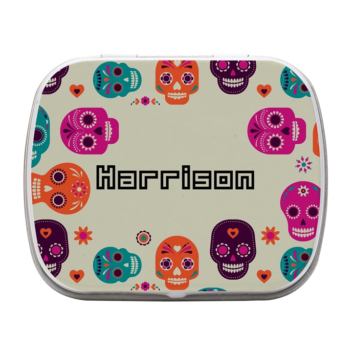 halloween Small Metal Box (White)