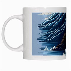 Lighthouse Sea Waves White Mug