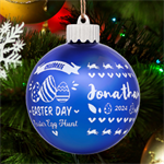 Personalized Easter Day Rabbit Egg Name LED Glass Sphere Ornament Front