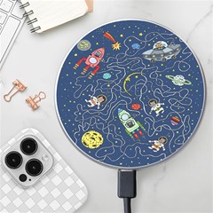 Cat-cosmos-cosmonaut-rocket Wireless Fast Charger(white)