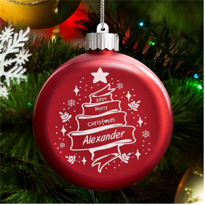 Christmas LED Glass Round Ornament