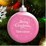 Christmas LED Glass Round Ornament Front