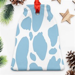 Cow Print, Aesthetic, Y, Blue, Baby Blue, Pattern, Simple Bell Ornament (two Sides)